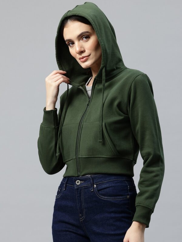 Nardon Apparel Woman Crop Top Zipper Hoodies - Image 4